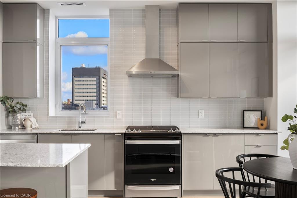 420-55 Duke Street W, Kitchener, ON - Indoor Photo Showing Kitchen With Upgraded Kitchen