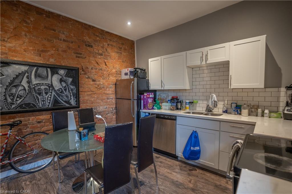 163 Emerald Street N, Hamilton, ON - Indoor Photo Showing Kitchen With Double Sink