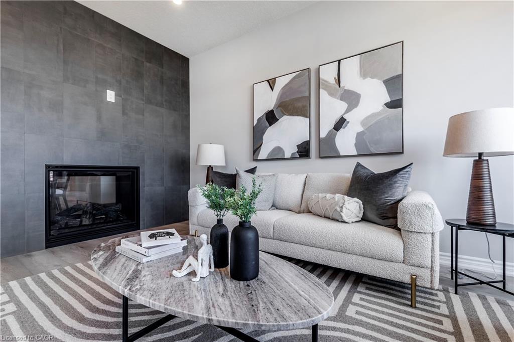 119 Langridge Way, Cambridge, ON - Indoor Photo Showing Living Room With Fireplace