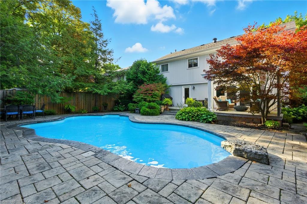 2387 Cavendish Drive, Burlington, ON - Outdoor With In Ground Pool With Deck Patio Veranda With Backyard