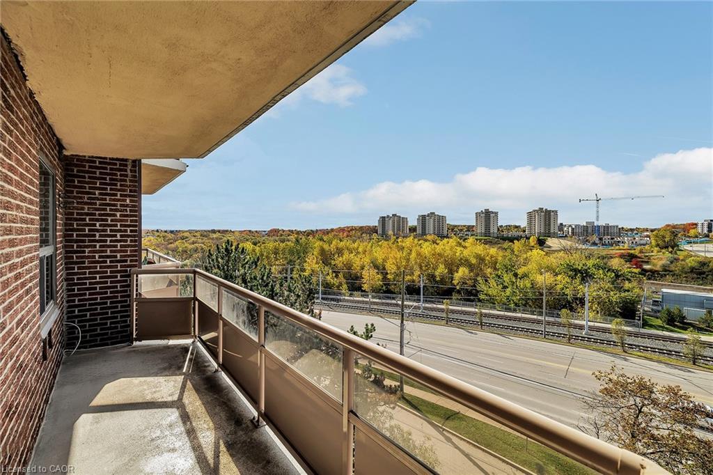 605-1100 Courtland Avenue E, Kitchener, ON - Outdoor With Balcony With View With Exterior