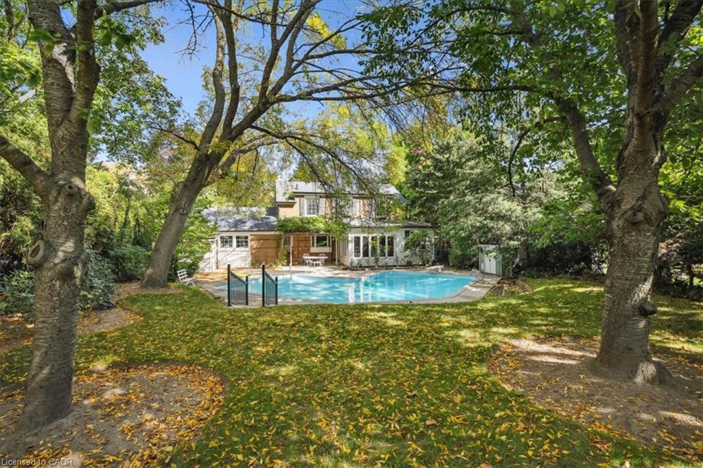 222 Strathcona Drive, Burlington, ON - Outdoor With In Ground Pool