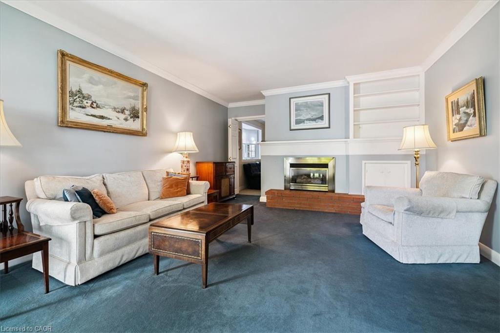 222 Strathcona Drive, Burlington, ON - Indoor Photo Showing Living Room With Fireplace
