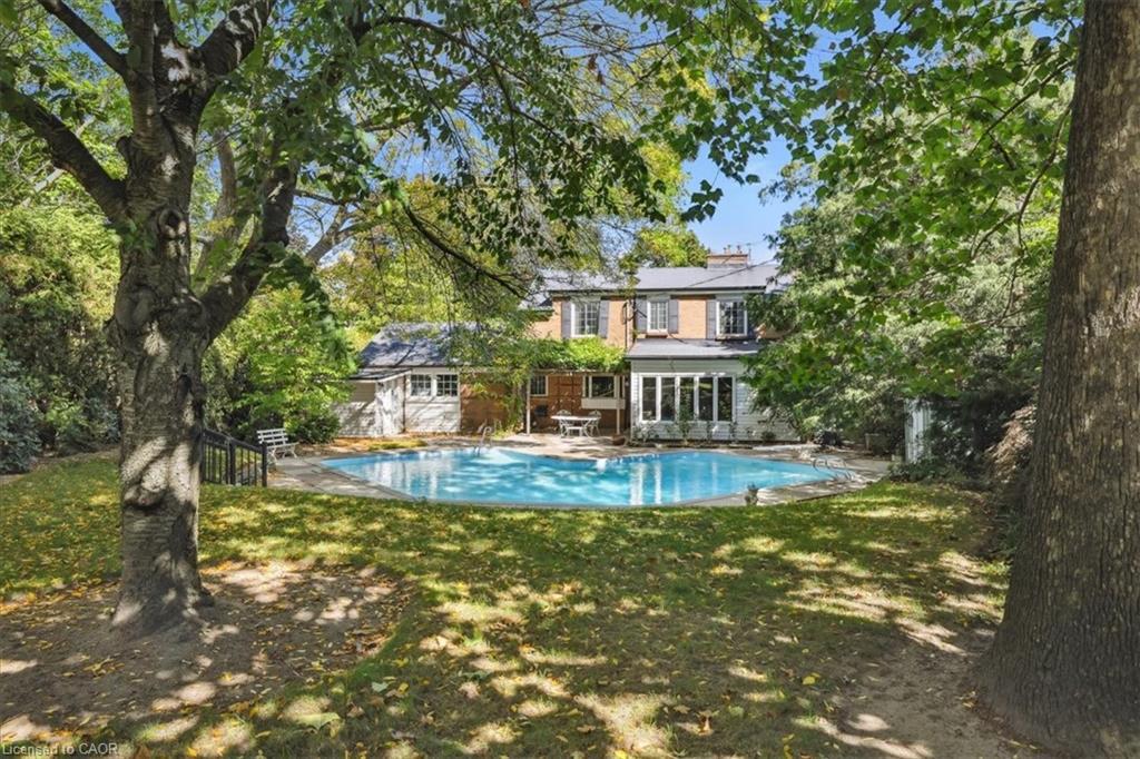 222 Strathcona Drive, Burlington, ON - Outdoor With In Ground Pool With Backyard