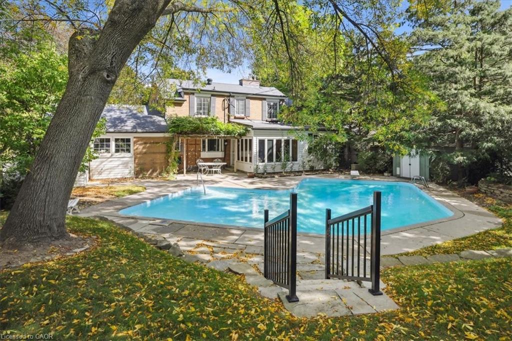 222 Strathcona Drive, Burlington, ON - Outdoor With In Ground Pool With Backyard