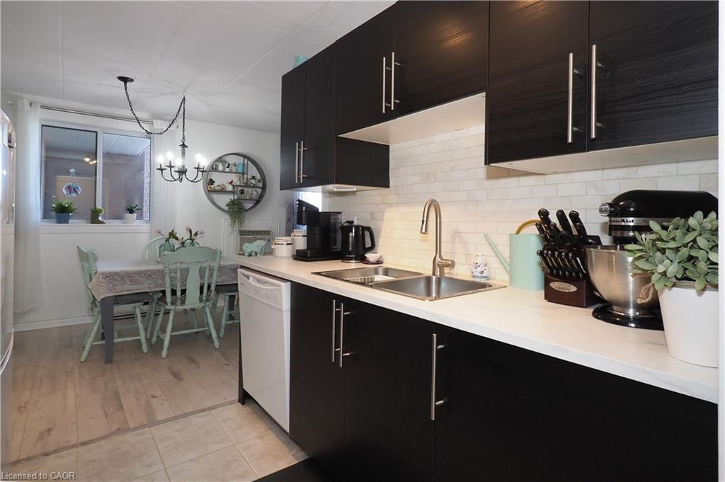 403-29 West Avenue, Kitchener, ON - Indoor Photo Showing Kitchen With Double Sink