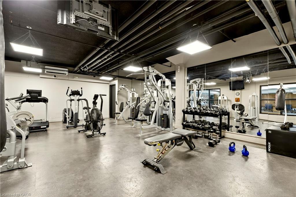 1808-150 Charlton Avenue E, Hamilton, ON - Indoor Photo Showing Gym Room
