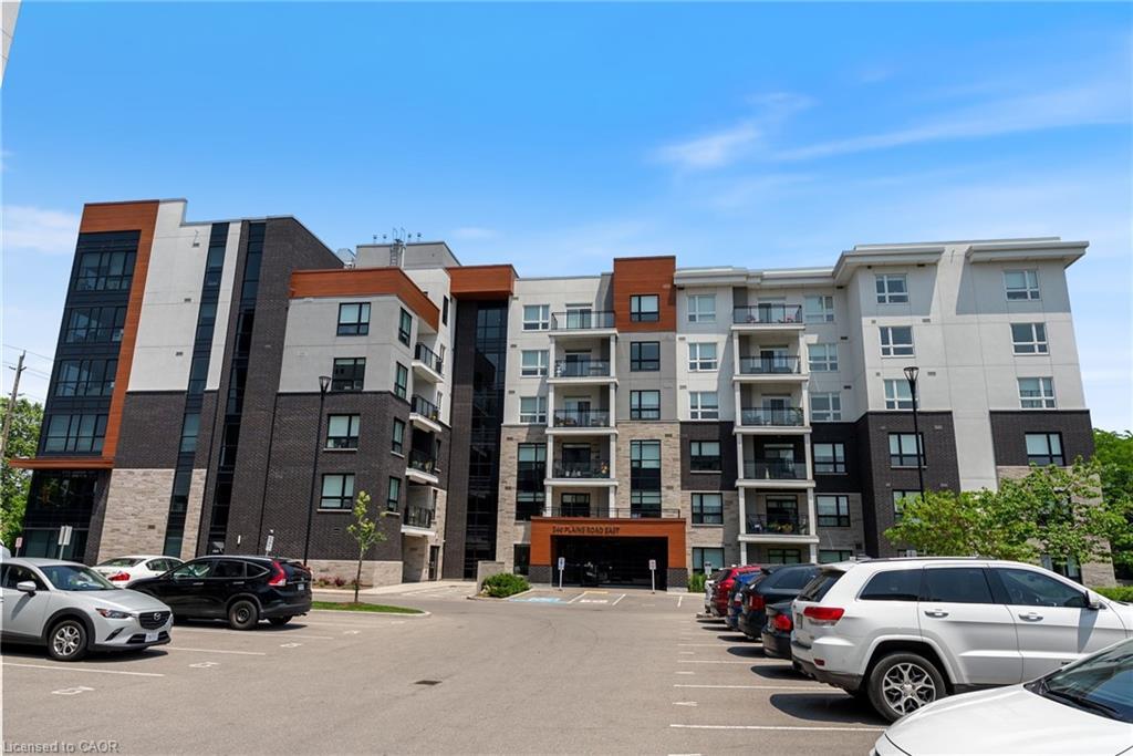 202-340 Plains Road E, Burlington, ON - Outdoor With Balcony With Facade