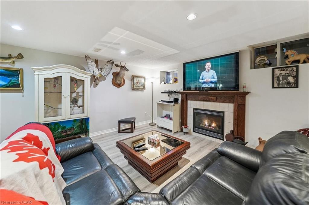 52 Mistycreek Crescent, Brampton, ON - Indoor Photo Showing Living Room With Fireplace