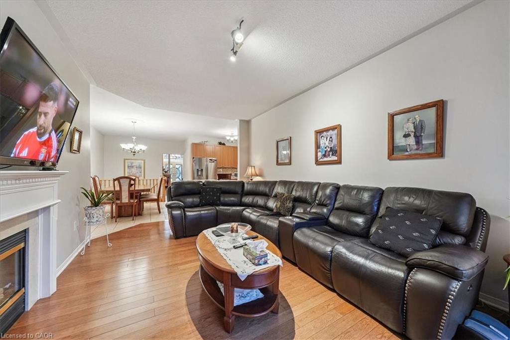 52 Mistycreek Crescent, Brampton, ON - Indoor Photo Showing Living Room With Fireplace