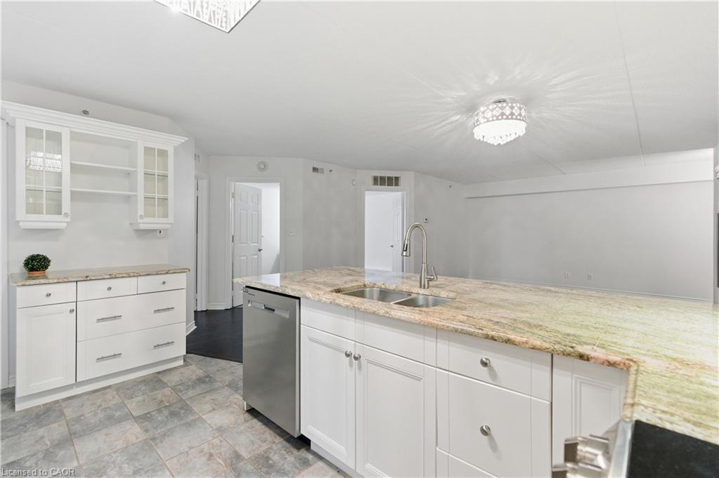 201-4013 Kilmer Drive, Burlington, ON - Indoor Photo Showing Kitchen With Double Sink