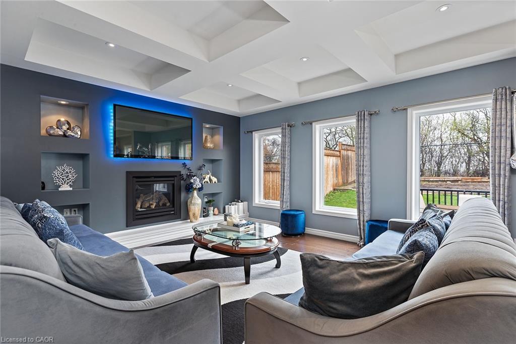Upper-113 Couling Crescent, Guelph, ON - Indoor Photo Showing Living Room With Fireplace