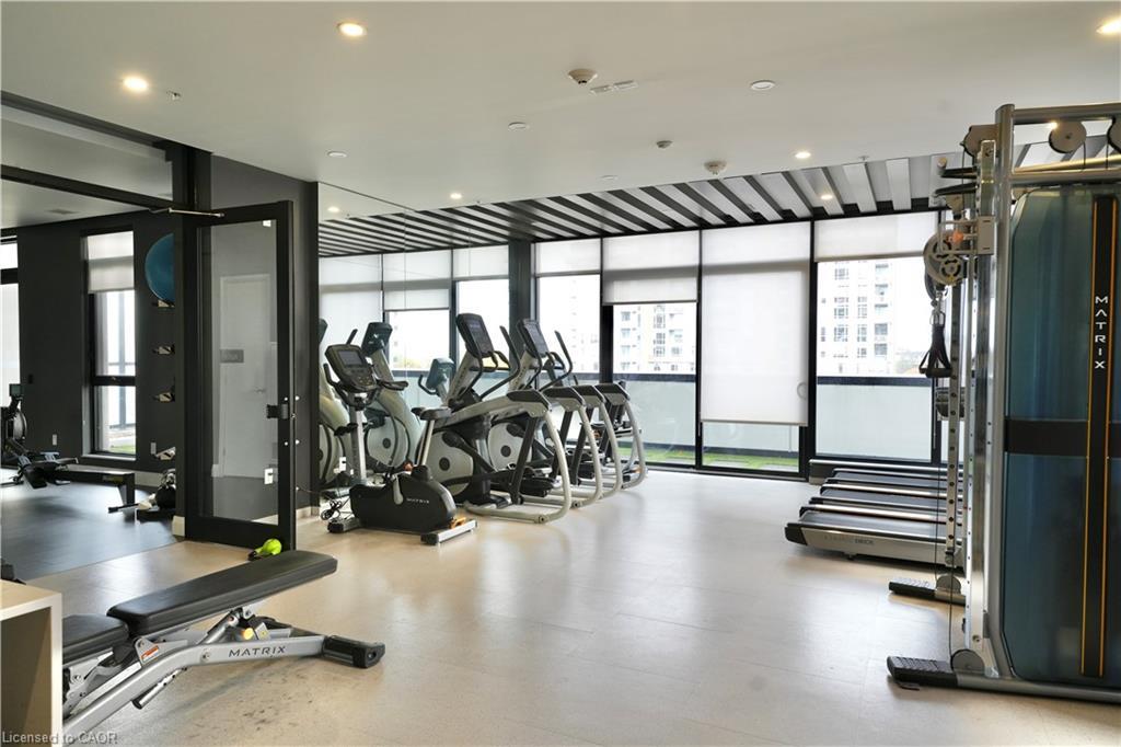 1002-181 King Street S, Waterloo, ON - Indoor Photo Showing Gym Room