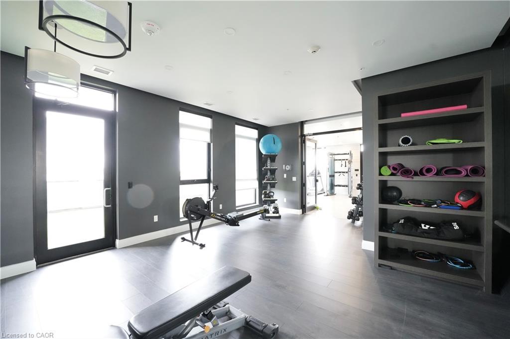 1002-181 King Street S, Waterloo, ON - Indoor Photo Showing Gym Room