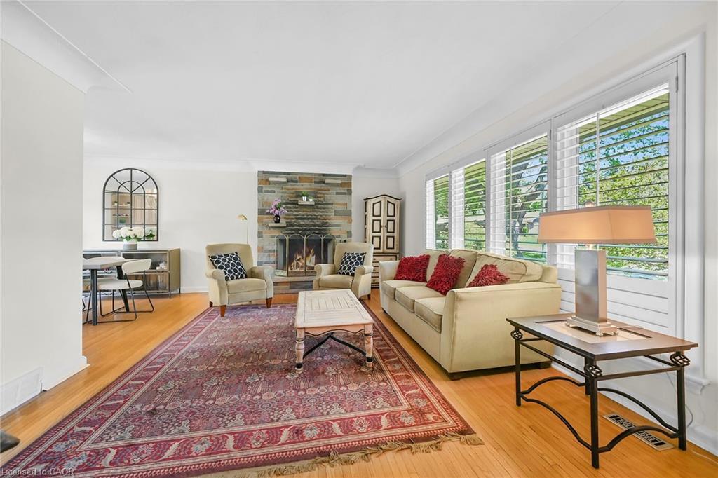 128 Oneida Boulevard, Ancaster, ON - Indoor Photo Showing Living Room With Fireplace
