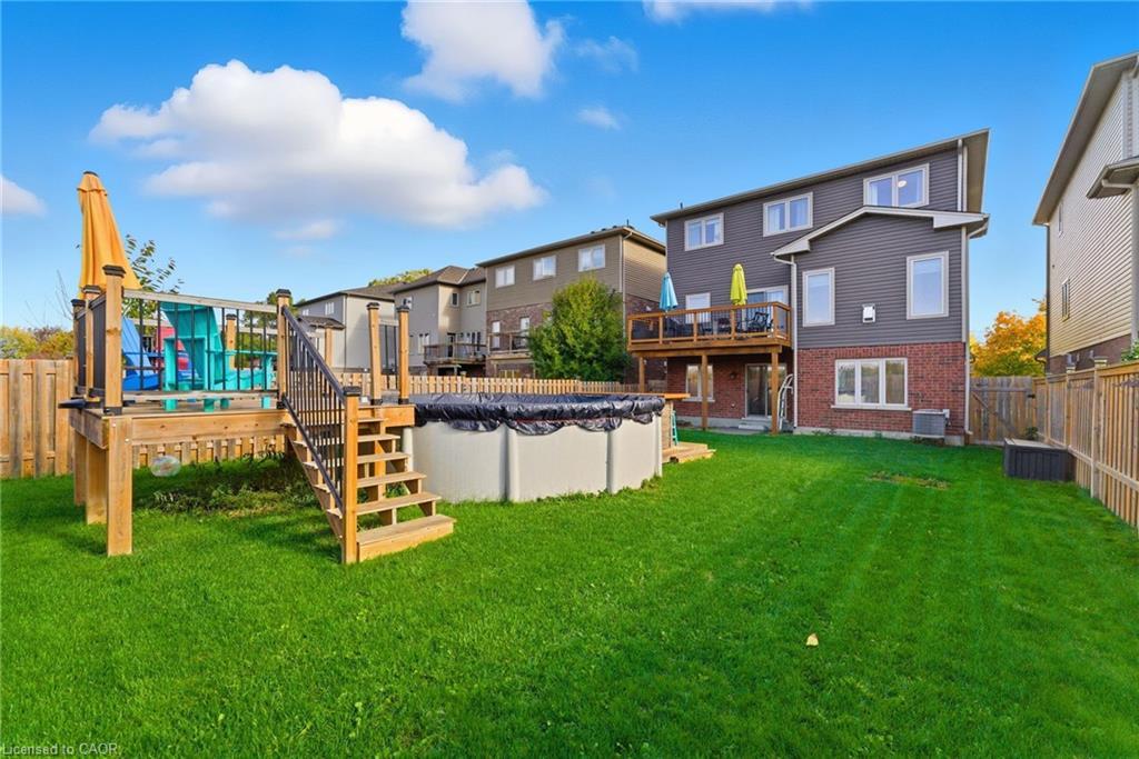 383 Erie Avenue, Brantford, ON - Outdoor With Above Ground Pool With Backyard