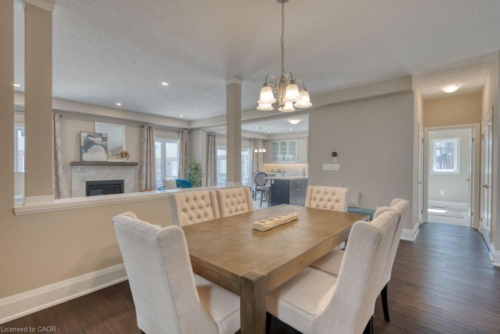 146 Rockledge Drive, Hannon, ON - Indoor Photo Showing Dining Room With Fireplace