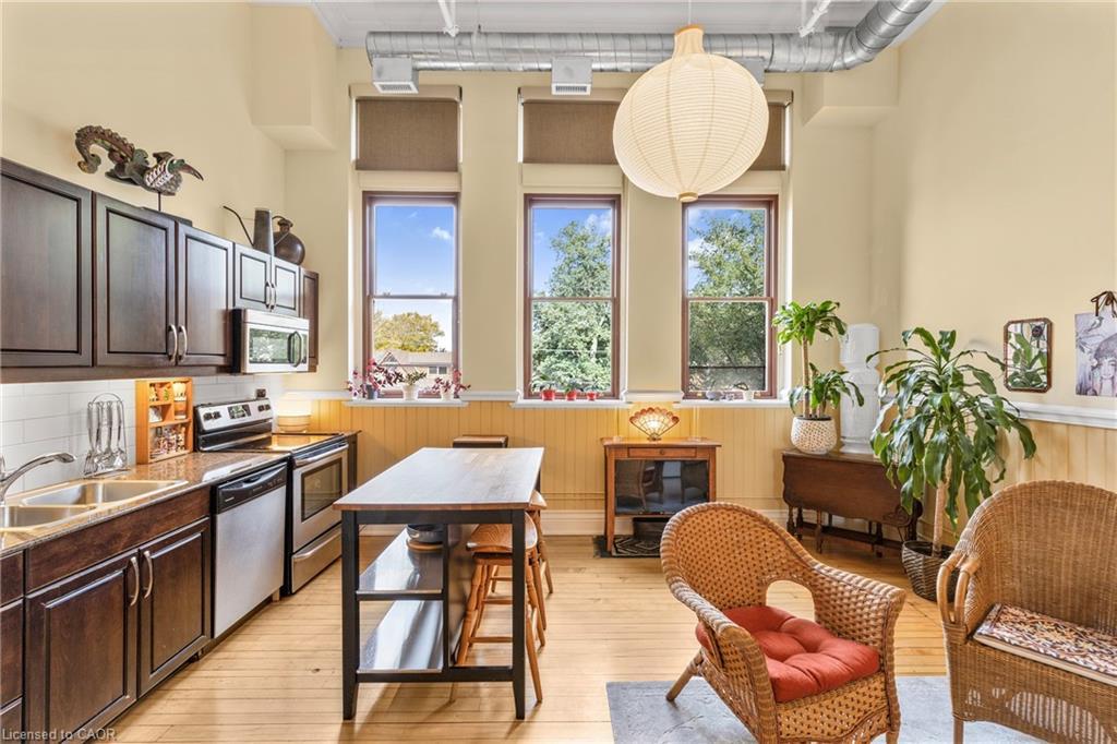 304-200 Stinson Street, Hamilton, ON - Indoor Photo Showing Kitchen With Double Sink