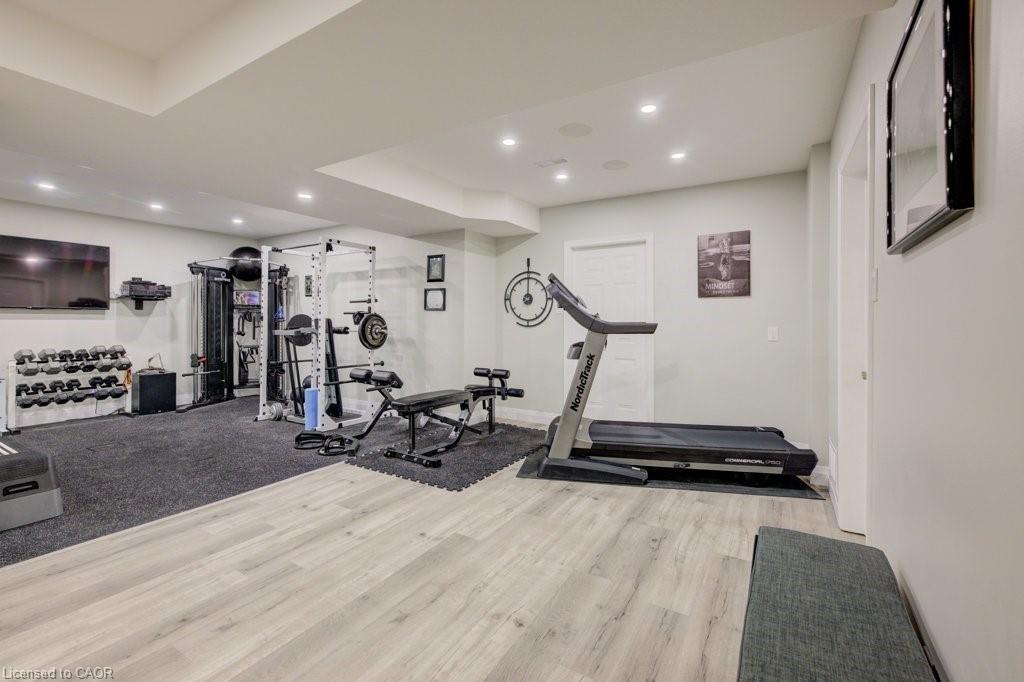 1525 Dickie Settlement Road, Cambridge, ON - Indoor Photo Showing Gym Room