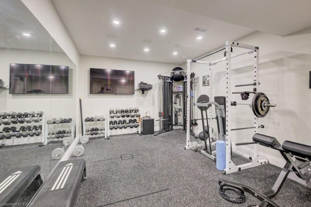1525 Dickie Settlement Road, Cambridge, ON - Indoor Photo Showing Gym Room