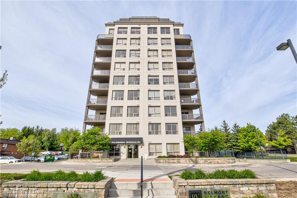 1106-539 Belmont Avenue, Kitchener, ON - Outdoor With Balcony With Facade