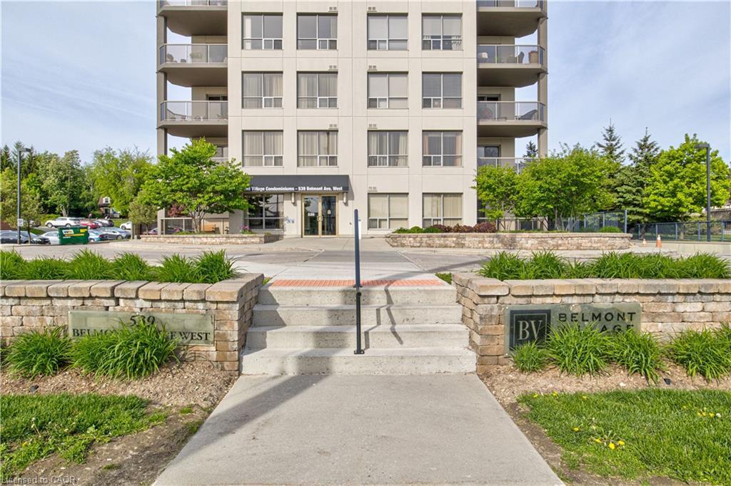 1106-539 Belmont Avenue, Kitchener, ON - Outdoor With Balcony With Facade