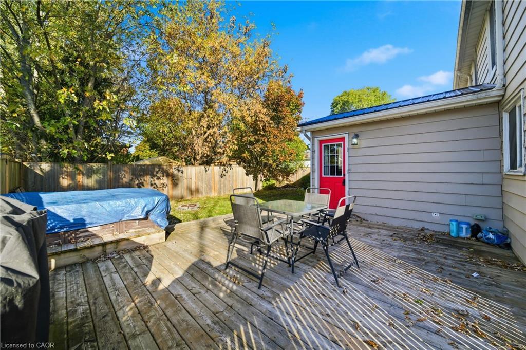 29 Monson Street, Jarvis, ON - Outdoor With Above Ground Pool With Deck Patio Veranda