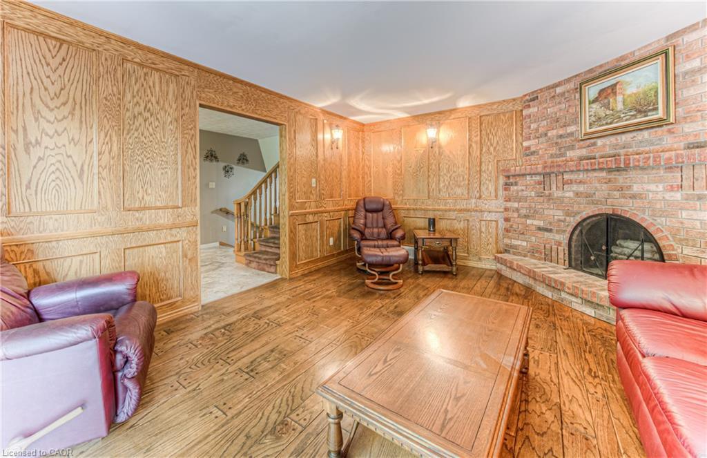 65 Trailview Drive, Kitchener, ON - Indoor Photo Showing Living Room With Fireplace