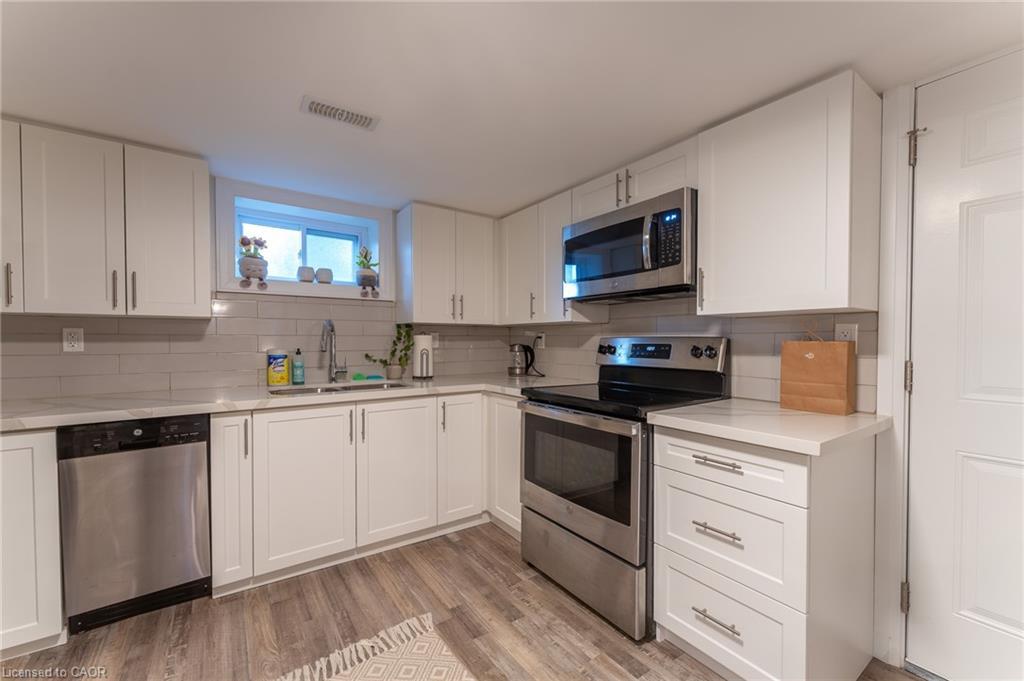 Lower-77 West 4Th Street, Hamilton, ON - Indoor Photo Showing Kitchen With Stainless Steel Kitchen