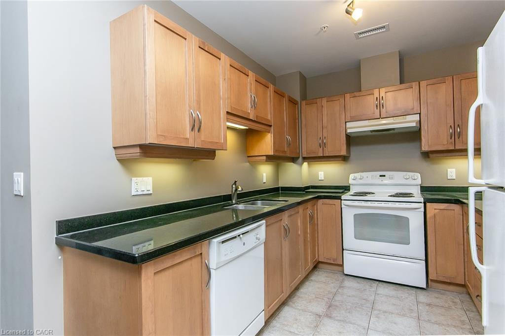 211-165 Duke Street E, Kitchener, ON - Indoor Photo Showing Kitchen With Double Sink