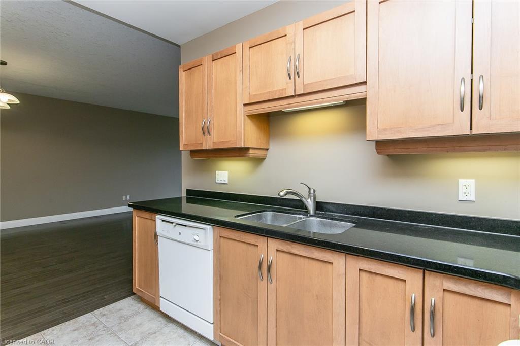 211-165 Duke Street E, Kitchener, ON - Indoor Photo Showing Kitchen With Double Sink