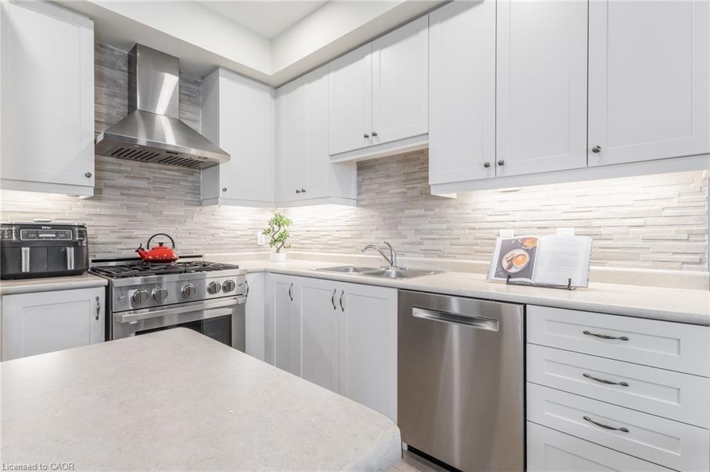 41 Foothills Lane, Stoney Creek, ON - Indoor Photo Showing Kitchen With Double Sink With Upgraded Kitchen