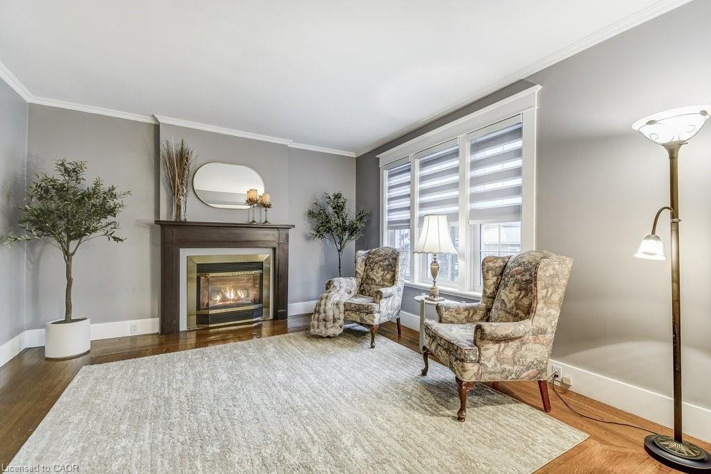 23 Abigail Avenue, Brantford, ON - Indoor Photo Showing Living Room With Fireplace