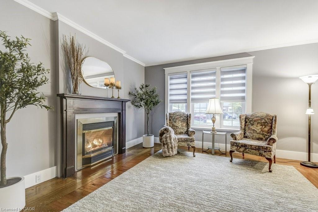 23 Abigail Avenue, Brantford, ON - Indoor Photo Showing Living Room With Fireplace