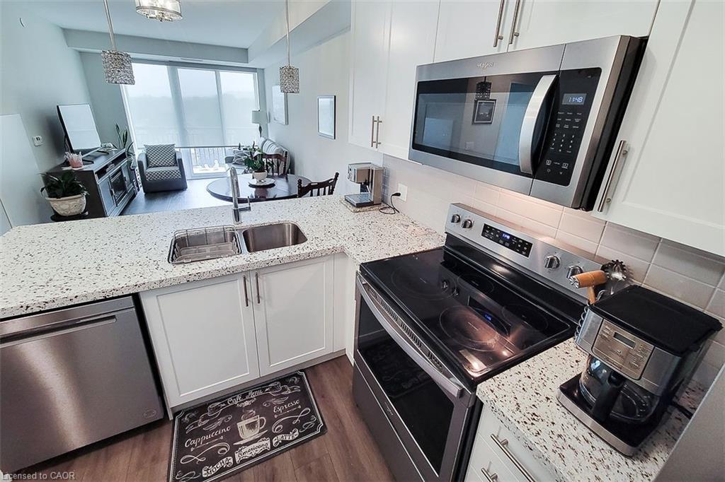 515-2750 King Street E, Hamilton, ON - Indoor Photo Showing Kitchen With Stainless Steel Kitchen With Double Sink
