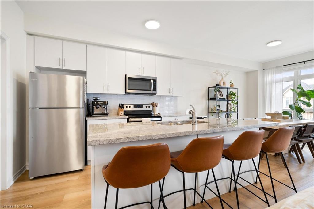 144 Sonoma Lane, Hamilton, ON - Indoor Photo Showing Kitchen With Stainless Steel Kitchen With Double Sink