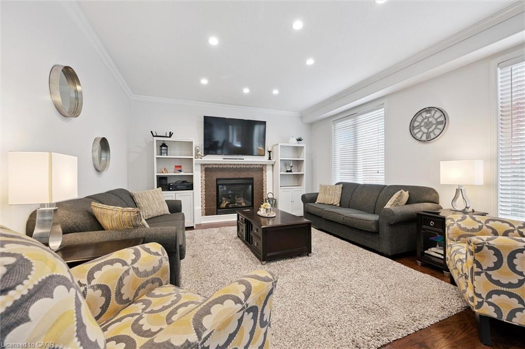 305 Pine Valley Drive, Kitchener, ON - Indoor Photo Showing Living Room With Fireplace