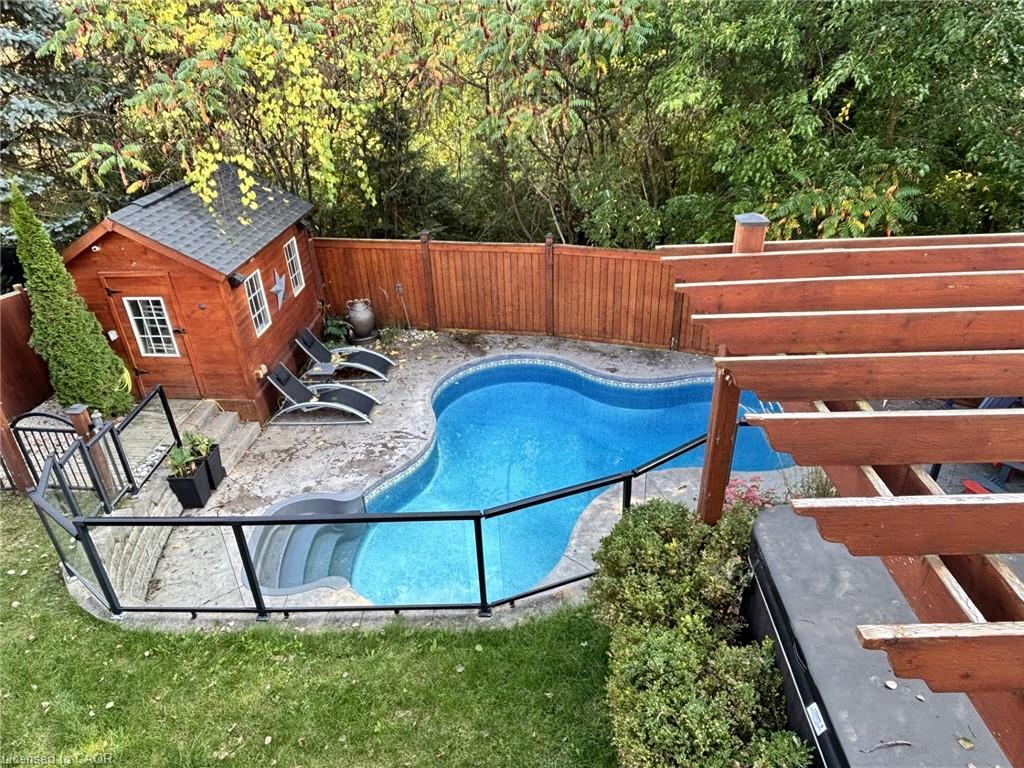 305 Pine Valley Drive, Kitchener, ON - Outdoor With In Ground Pool With Deck Patio Veranda