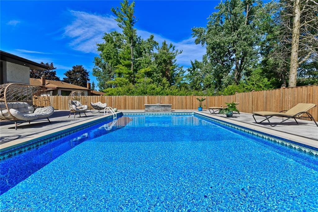 214 Ashford Drive, Barrie, ON - Outdoor With In Ground Pool With Backyard