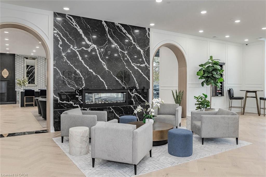 1007-71 Wyndham Street S, Guelph, ON - Indoor With Fireplace