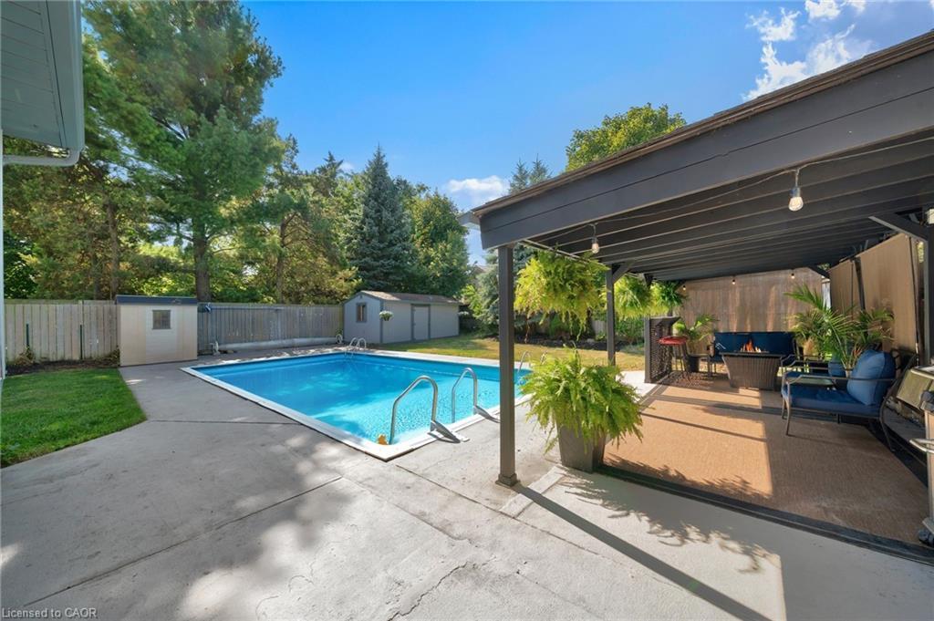 23 Bismark Drive, Cambridge, ON - Outdoor With In Ground Pool With Backyard