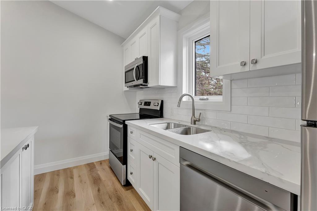 3-7 Hillside Drive, Kitchener, ON - Indoor Photo Showing Kitchen With Stainless Steel Kitchen With Double Sink