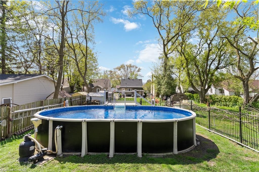 272 Grey Street, Brantford, ON - Outdoor With Above Ground Pool With Backyard