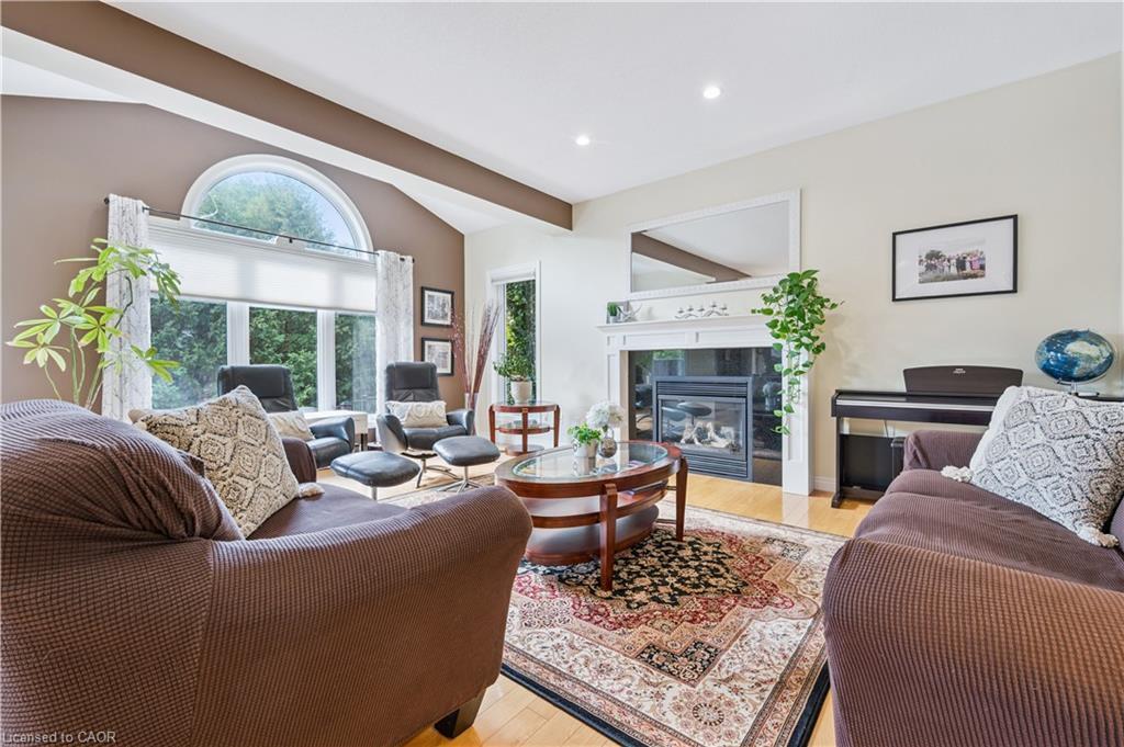 867 Creekside Drive, Waterloo, ON - Indoor Photo Showing Living Room With Fireplace