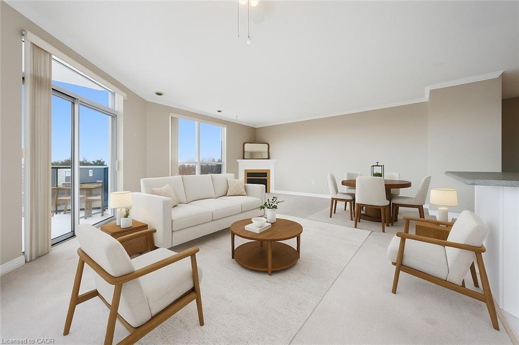 706-255 Keats Way, Waterloo, ON - Indoor Photo Showing Living Room