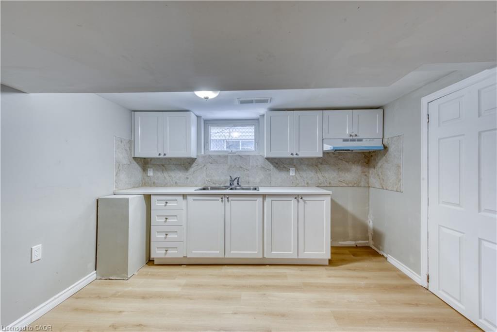 Basement-2100 Brampton Street, Hamilton, ON - Indoor Photo Showing Kitchen With Double Sink