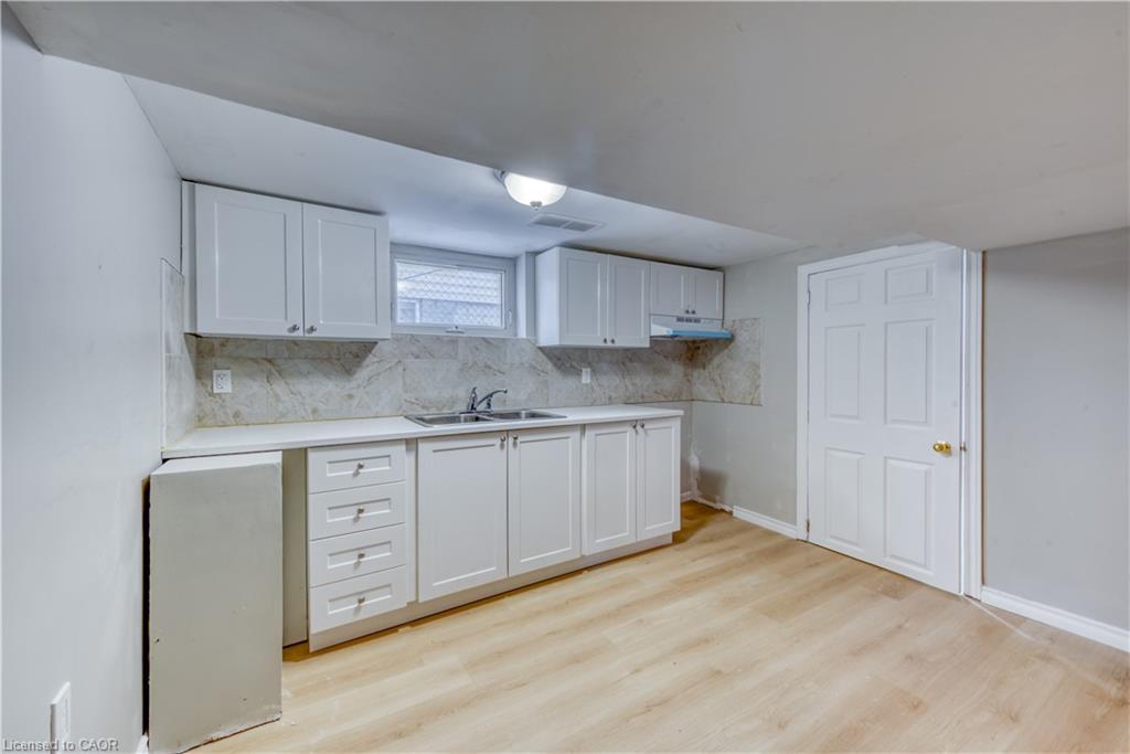 Basement-2100 Brampton Street, Hamilton, ON - Indoor Photo Showing Kitchen With Double Sink