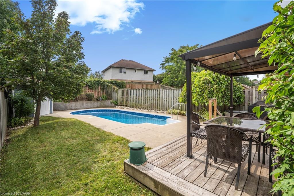 517 Thornview Place, Waterloo, ON - Outdoor With In Ground Pool With Deck Patio Veranda With Backyard