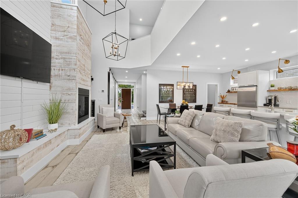 21-80 New Lakeshore Road, Port Dover, ON - Indoor Photo Showing Living Room With Fireplace