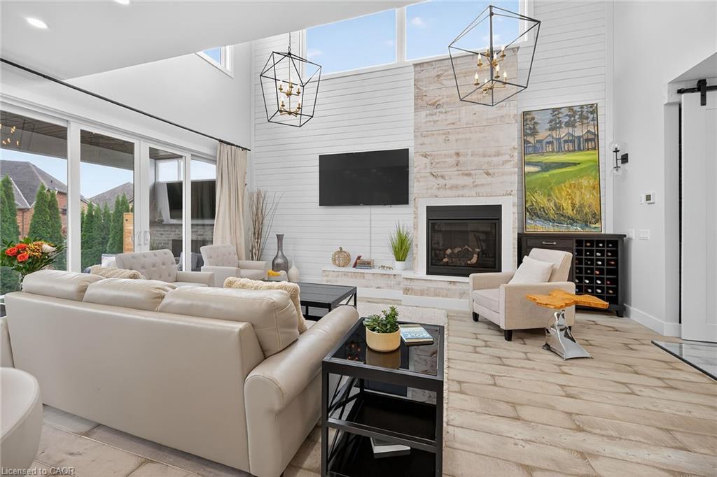 21-80 New Lakeshore Road, Port Dover, ON - Indoor Photo Showing Living Room With Fireplace